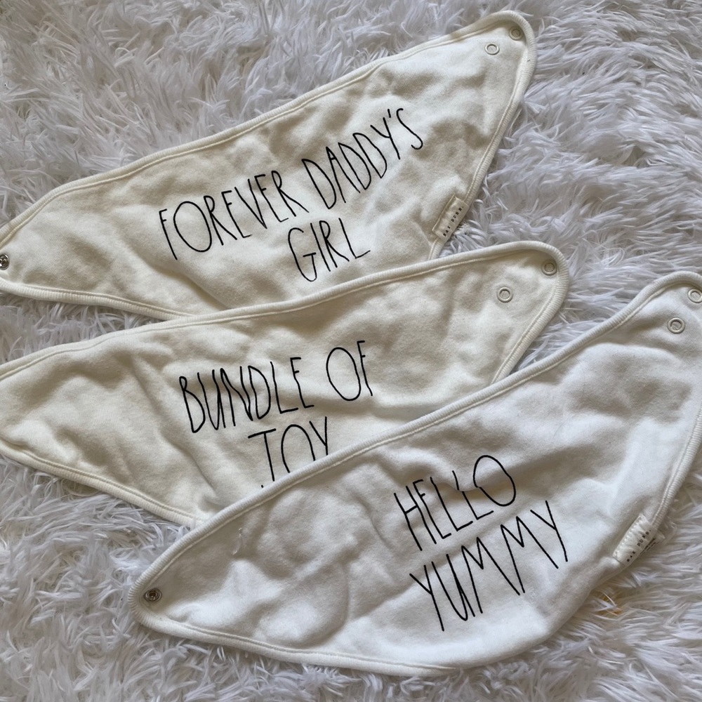Rae Dunn baby bibs